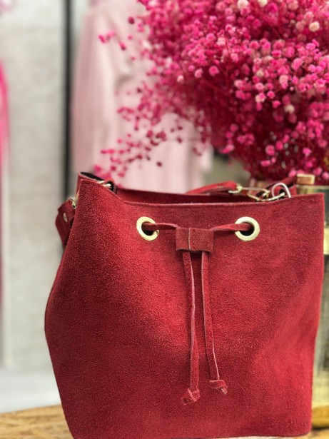 BOLSO PIEL ROJO