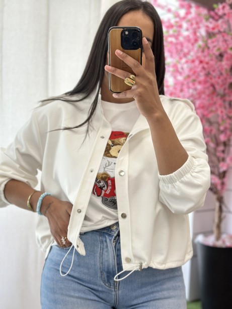 BOMBER  MALÚ BLANCA