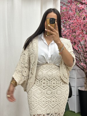 CHAQUETA CROCHET BEIS