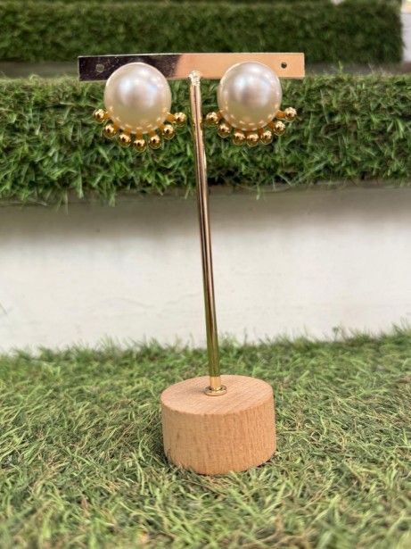 PENDIENTES BOLA PERLA