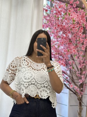 TOP CROCHET AVI BLANCO