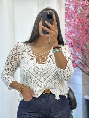 JERSEY CROCHET BLANCO