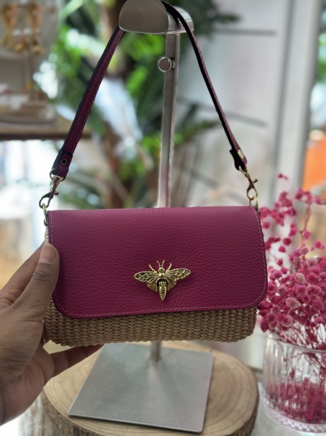 BOLSO SELENA FUSIA PIEL