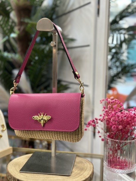 BOLSO SELENE FUSIA PIEL