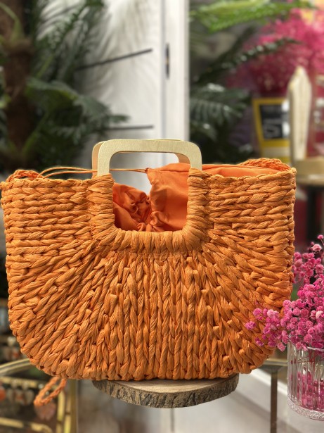 BOLSO PAJA MARTA NARANJA