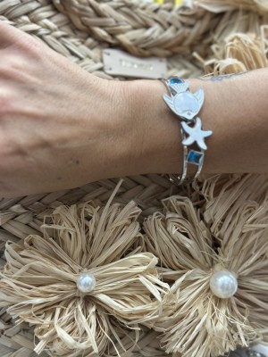 Brazalete acuario plata