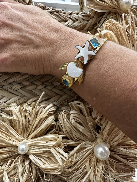 Brazalete acuario dorado