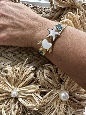 Brazalete acuario dorado