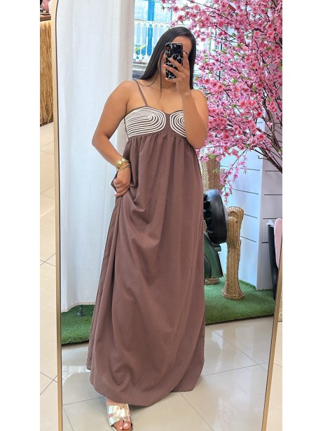 VESTIDO DÉNIA CHOCOLATE