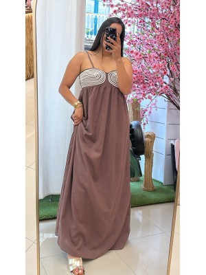VESTIDO DÉNIA CHOCOLATE