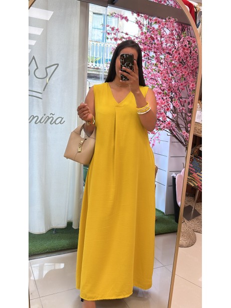 VESTIDO ALICIA MOSTAZA