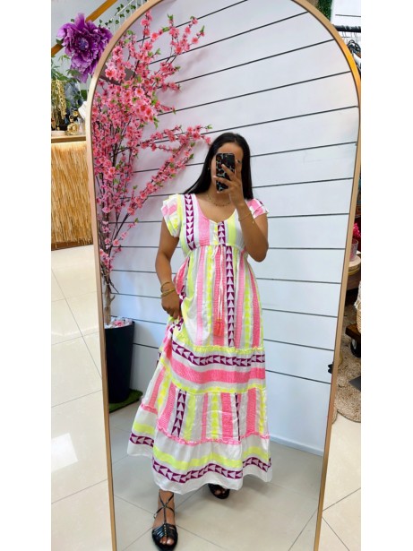 VESTIDO FLÚOR INDIA