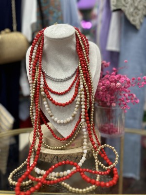 COLLAR DOBLE MAXI ROJO