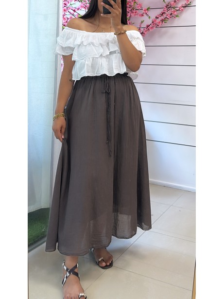 FALDA BASIC MARRÓN