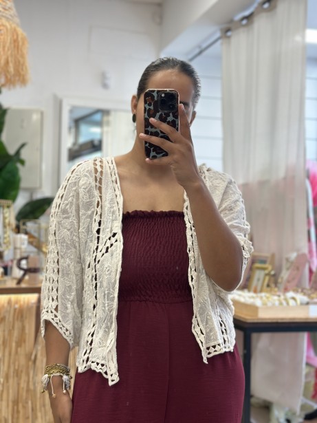 CHAQUETA CROCHET BEIS