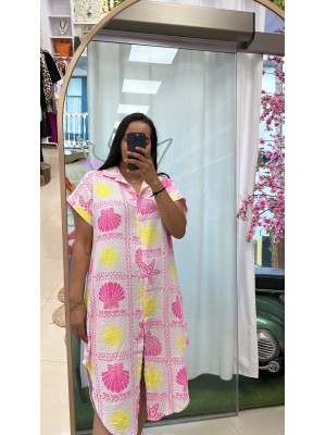 VESTIDO FLÚOR ROSA