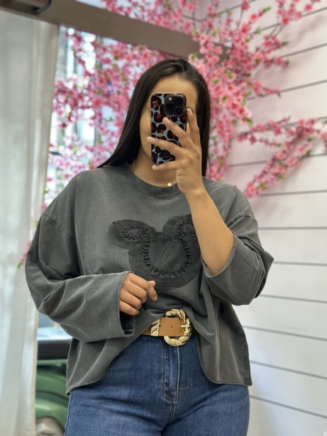 SUDADERA MIKY NEGRA