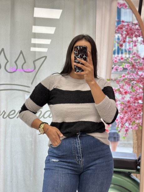 JERSEY KARINA  NEGRO Y GRIS