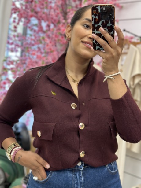 CHAQUETA MORENIÑA BURDEOS