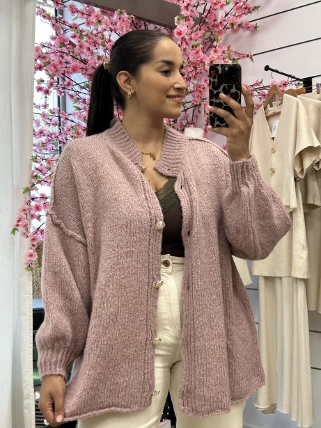 CHAQUETA MAXI ROSA PALO