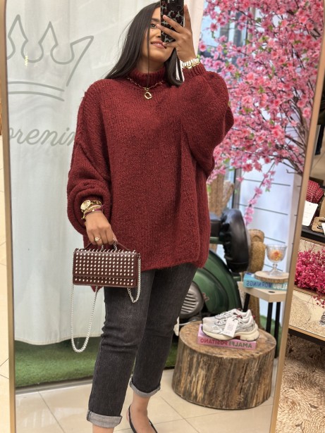 MAXI JERSEY BURDEOS