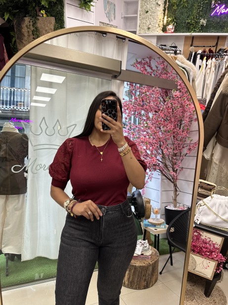 CAMISETA ENCAJE EVA