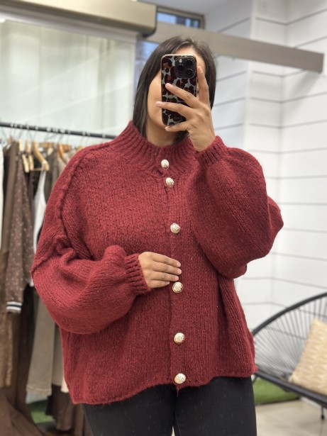 MAXI CHAQUETA GRANATE