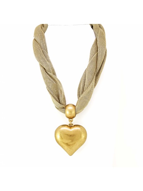 COLLAR CORAZÓN DORADO