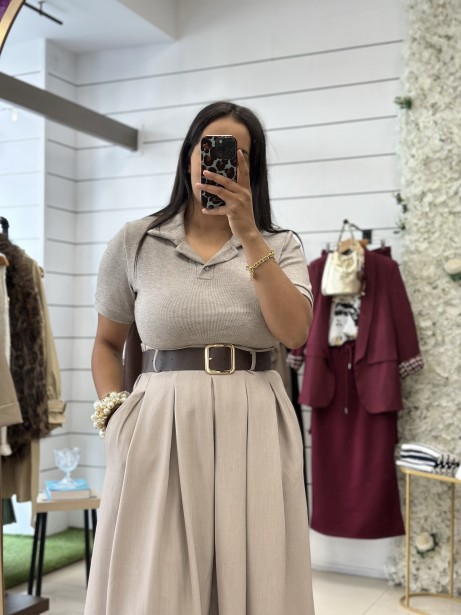 VESTIDO BEIS LEIRE