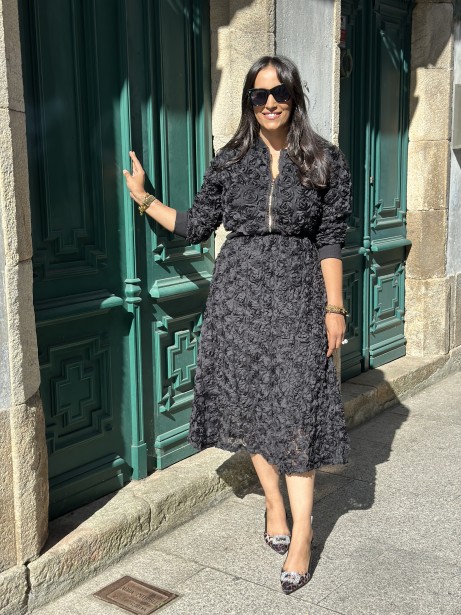 FALDA MIDI FLORES