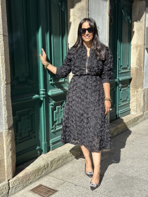 FALDA MIDI FLORES