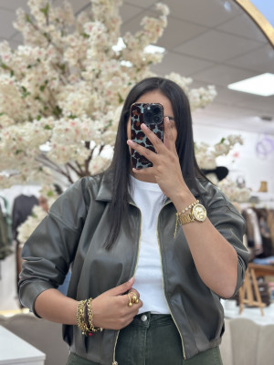 BOMBER POLIPIEL VERDE