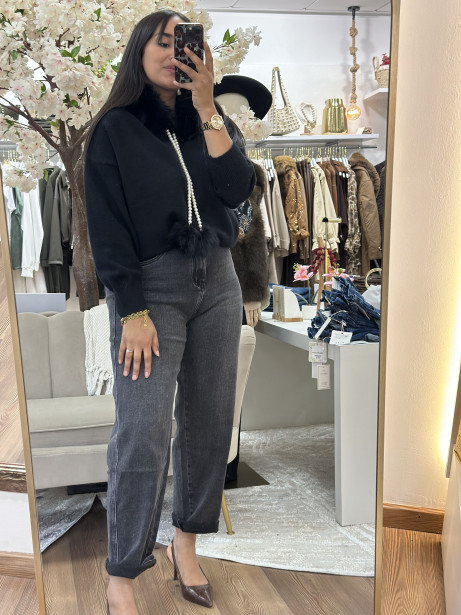 PANTALÓN GLOBO  GRIS