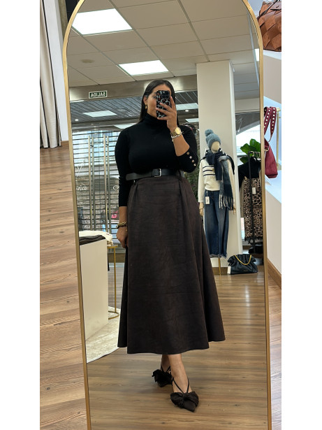 FALDA MAXI ANTE CHOCO