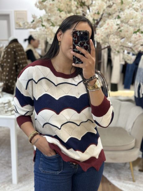 JERSEY NERE  CUELLO granate