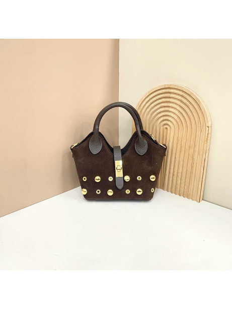 BOLSO PIEL VERO CHOCO