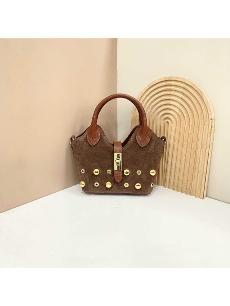 BOLSO PIEL VERO CAMEL