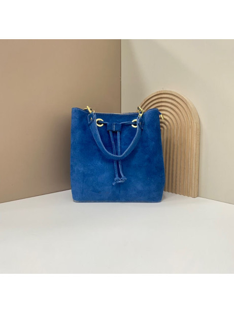 BOLSO BOMBERA AZUL PIEL