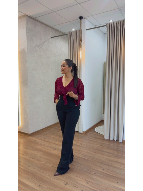 PANTALÓN BOTONES NEGRO