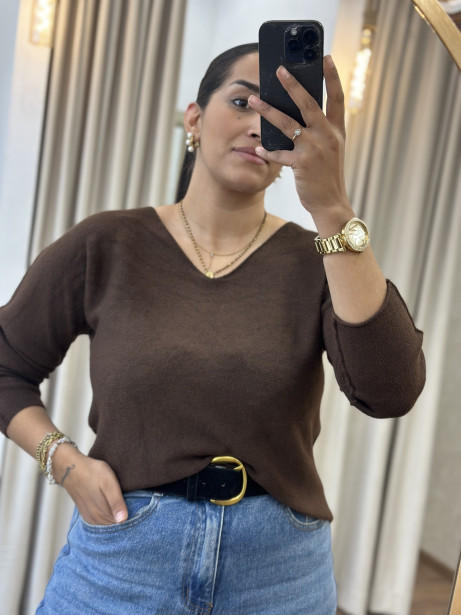 JERSEY VERA BASIC CHOCO