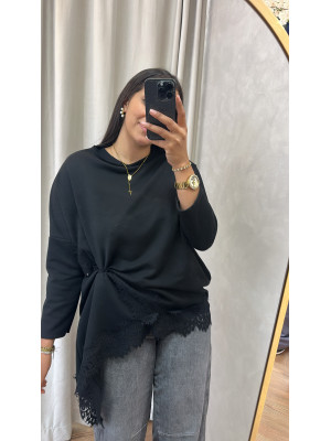 SUDADERA COMBINADA NEGRA
