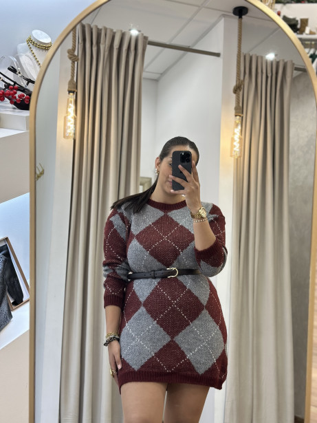 VESTIDO CAMILA BURDEOS