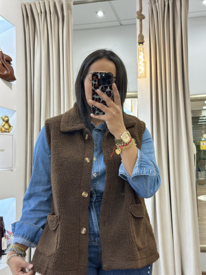 CHALECO BORREGUILLO CHOCO