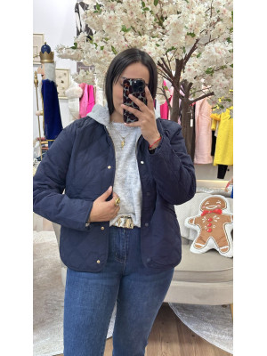 CHAQUETA CANELA AZUL