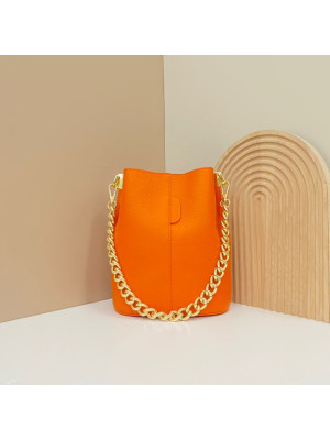 BOLSO DIANA PIEL NARANJA