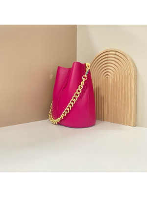BOLSO DIANA PIEL FUSIA