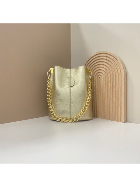 BOLSO DIANA PIEL DORADO