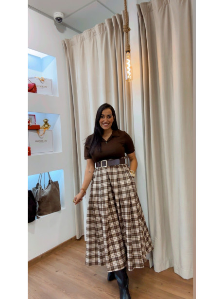 VESTIDO CUADROS CHOCO