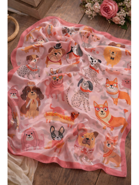 PAÑUELO ANIMAL ROSA