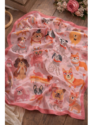 PAÑUELO ANIMAL ROSA